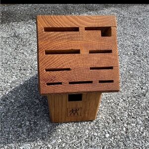 Zwilling Twins Vintage Wooden Brown Knife Block- 9 slots